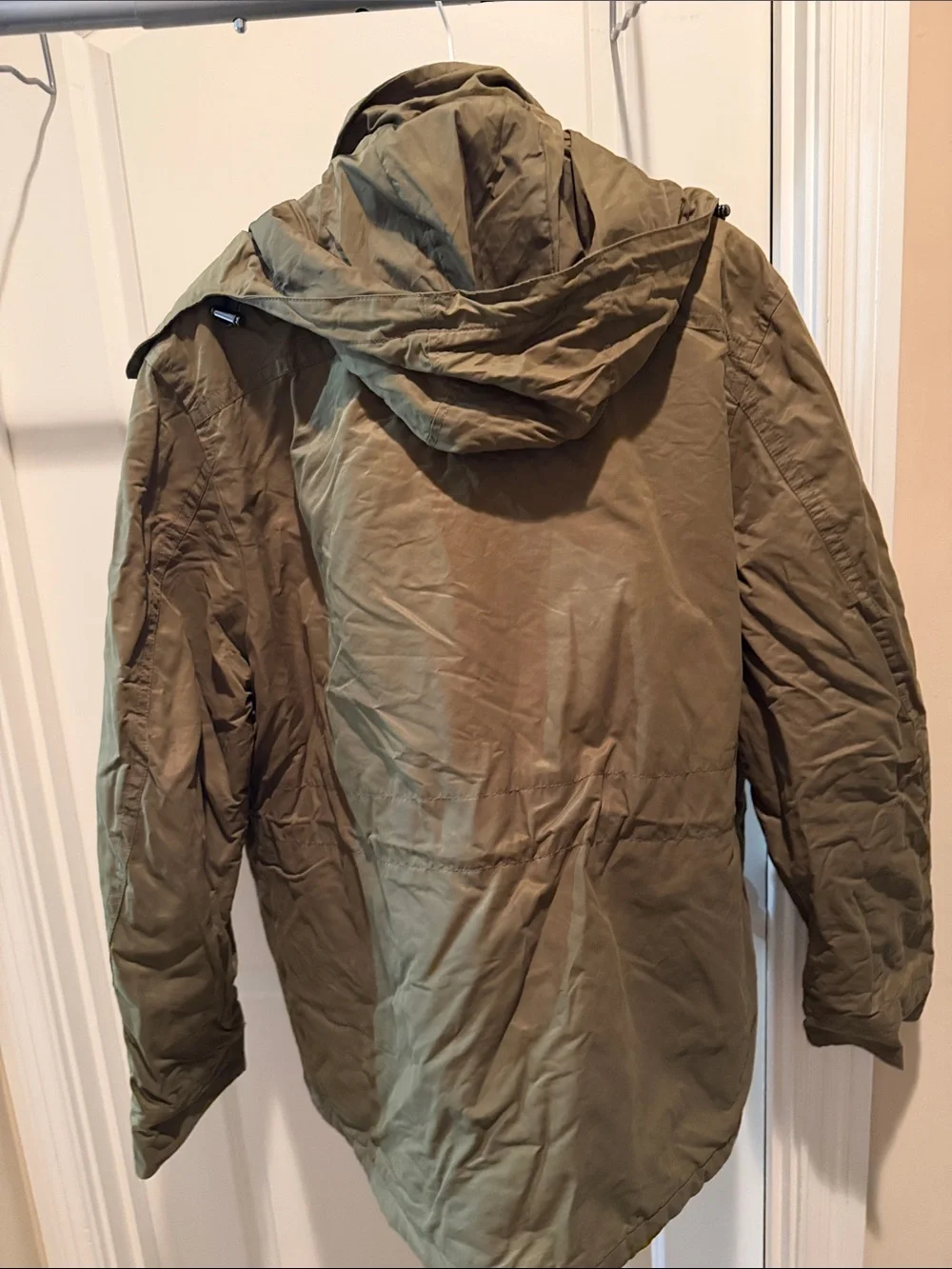 Banana Republic Men's Olive Field Jacket with Hooded Collar